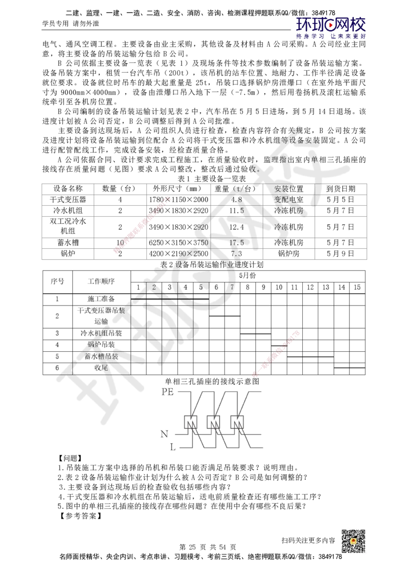 HQ-机电-案例50题_2026年一级建造师_2026年一建机电_2025年一建机电SVIP_01-精华文档✿电子教材✿历年真题_82-机电《案例100问+50题+实操指南》HQ