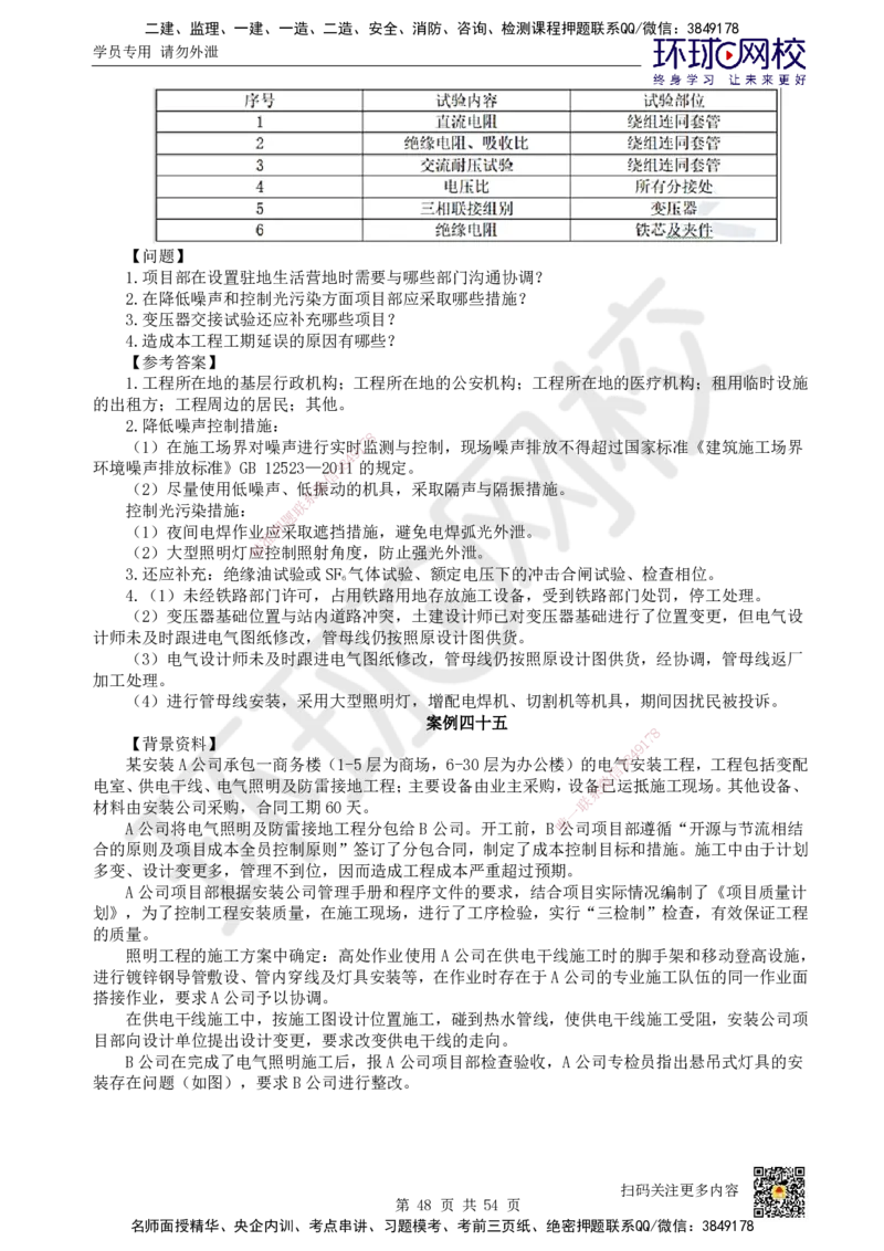 HQ-机电-案例50题_2026年一级建造师_2026年一建机电_2025年一建机电SVIP_01-精华文档✿电子教材✿历年真题_82-机电《案例100问+50题+实操指南》HQ