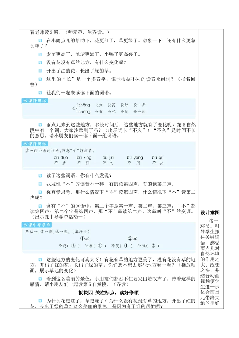 10小雨点教案_一年级语文上册（统编版）_全套教学资源_课件教案等等_2.名师教学设计_8.第八单元