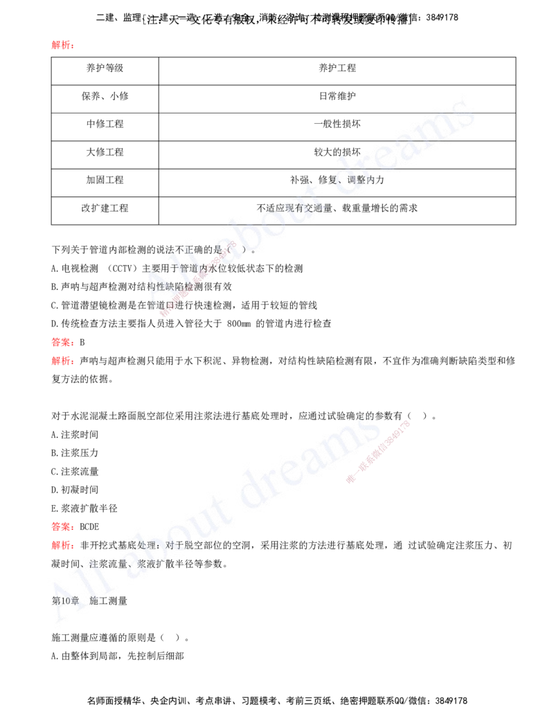 2025-11-第9、10章-城市基础设施更新工程、施工测量_2026年一级建造师_2026年一建市政_2025年一建市政SVIP_03-习题精析✿实战特训✿模考通关_11-市政《习题解析班》潘旭XSW_讲义