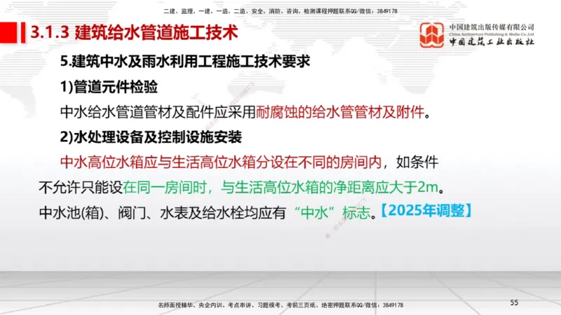 B06节：3.1建筑给水排水与供暖工程施工技术2（04.10）_2026年一级建造师_2026年一建机电_2025年一建机电SVIP_02-基础精讲✿高端面授✿深度强化_05-机电《两轮基础直播》闫娜JGS_讲义
