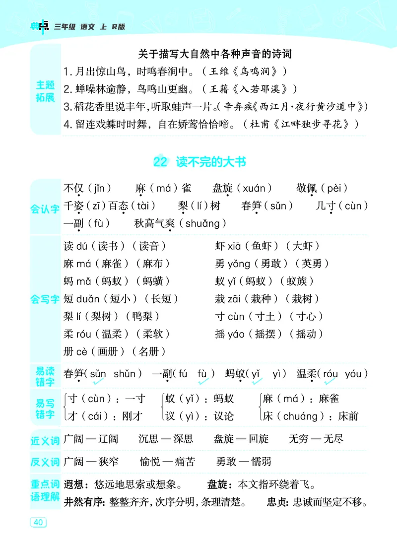 《典中点》23秋语文3年级上册（RJ）课堂重点笔记_三年级上下册资料_小学三年级学习资料-25年更新版_3-01、小学三年级语文上册_3-1-2、练习题、作业、试题、试卷_电子册类