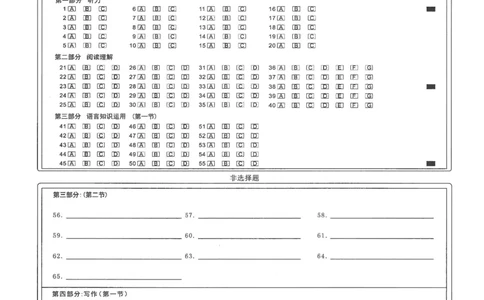 2025年12月高三T8联考英语试卷答题卡_@高三模考真题_2025年12月高三T8联考试卷及答案
