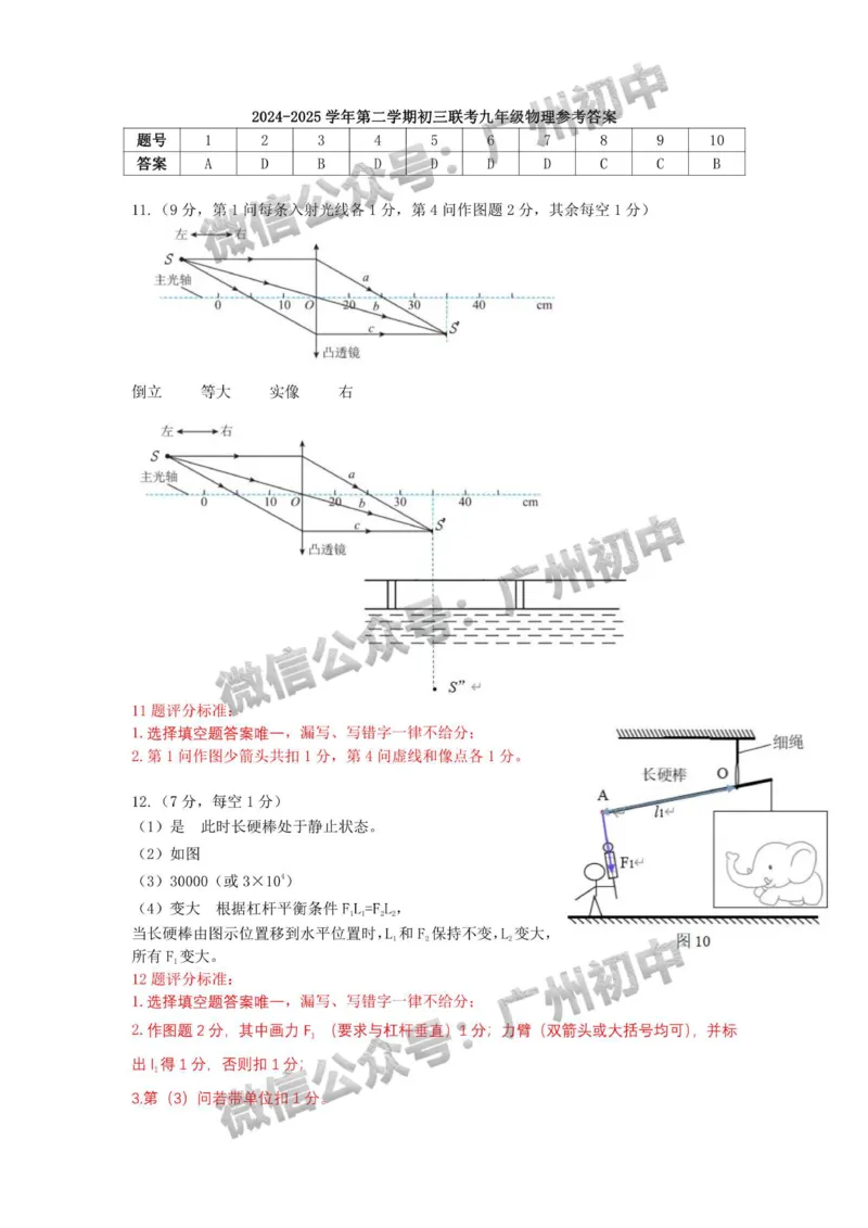 2025年黄埔区华实初级中学中考二模物理试题（参考答案）_广州九上月考+期中+期末+一模二模+中考真题_2025中考二模