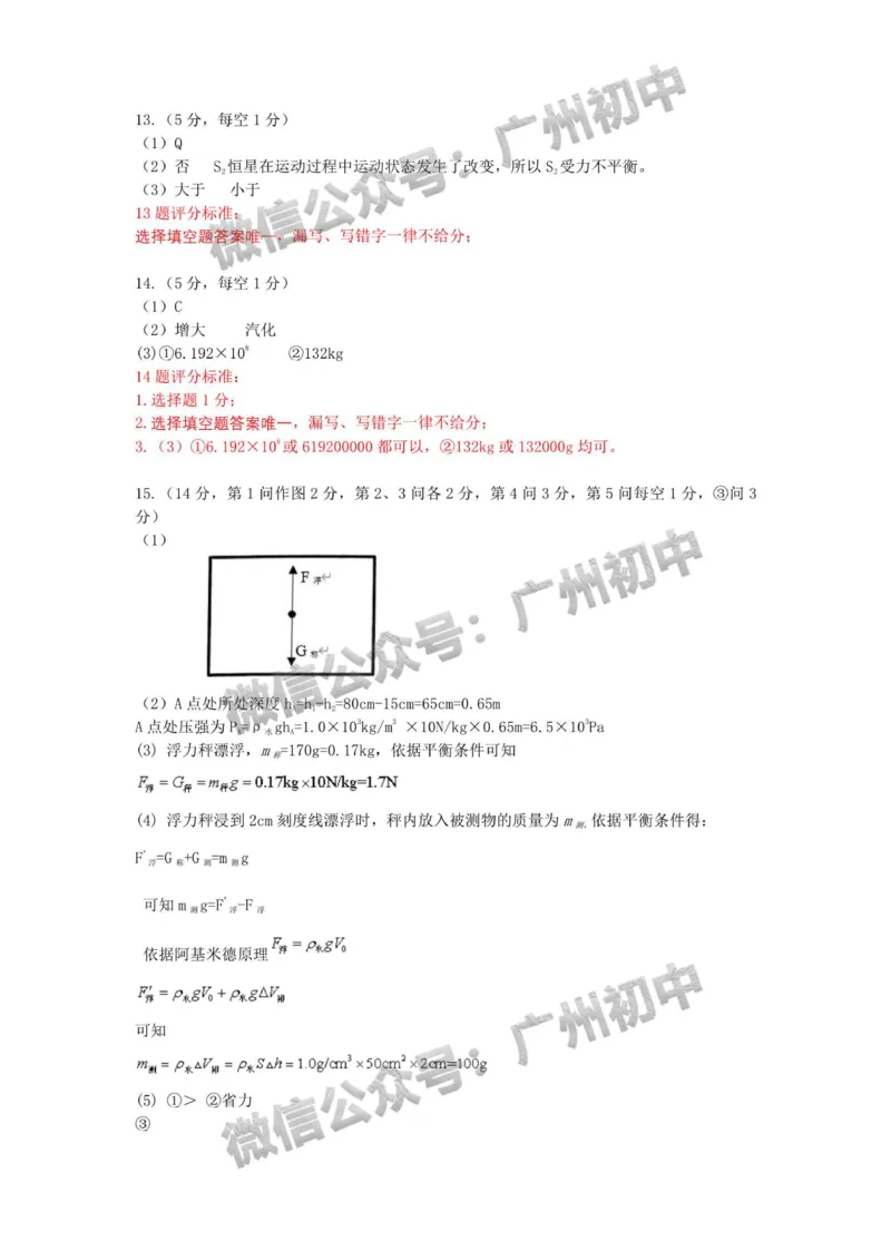 2025年黄埔区华实初级中学中考二模物理试题（参考答案）_广州九上月考+期中+期末+一模二模+中考真题_2025中考二模