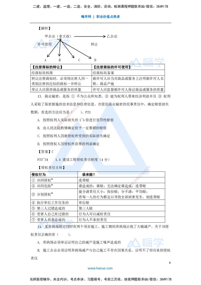 第1章（1）建设工程基本法律知识1_2026年一建法规_2025年一建法规SVIP_04-冲刺串讲✿考点强化✿小灶集训_34-法规《名师冲刺特训》陈印HX_讲义