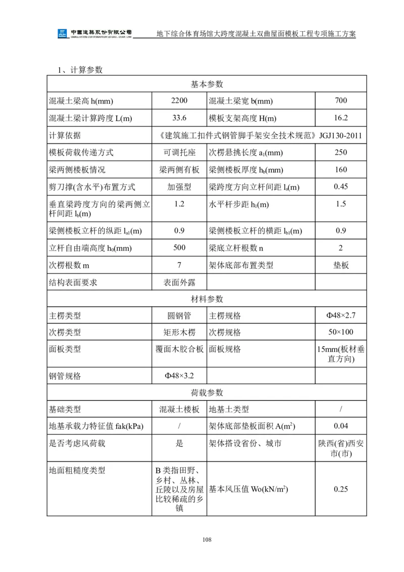 三等奖-地下综合体育场馆大跨度混凝土双曲屋面模板工程专项施工方案-西北公司_2021-2023年优秀施组方案_施工方案_地下综合体育场馆大跨度混凝土双曲屋面模板工程专项施工方案