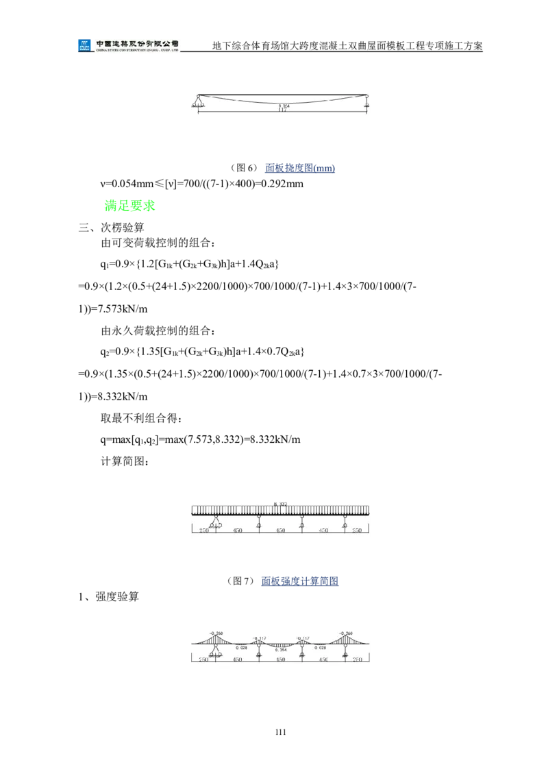 三等奖-地下综合体育场馆大跨度混凝土双曲屋面模板工程专项施工方案-西北公司_2021-2023年优秀施组方案_施工方案_地下综合体育场馆大跨度混凝土双曲屋面模板工程专项施工方案