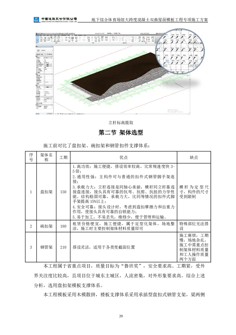 三等奖-地下综合体育场馆大跨度混凝土双曲屋面模板工程专项施工方案-西北公司_2021-2023年优秀施组方案_施工方案_地下综合体育场馆大跨度混凝土双曲屋面模板工程专项施工方案