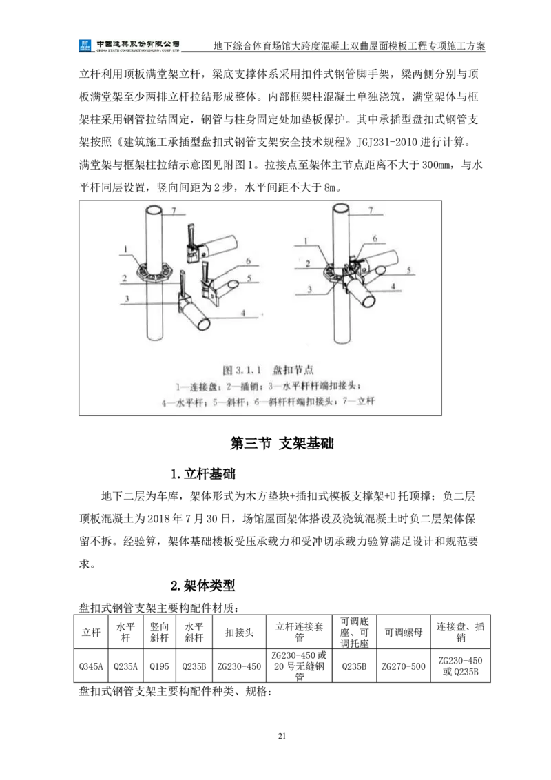 三等奖-地下综合体育场馆大跨度混凝土双曲屋面模板工程专项施工方案-西北公司_2021-2023年优秀施组方案_施工方案_地下综合体育场馆大跨度混凝土双曲屋面模板工程专项施工方案