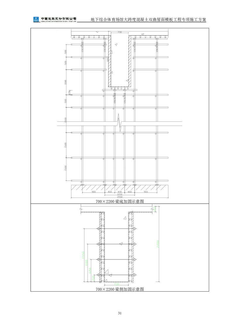 三等奖-地下综合体育场馆大跨度混凝土双曲屋面模板工程专项施工方案-西北公司_2021-2023年优秀施组方案_施工方案_地下综合体育场馆大跨度混凝土双曲屋面模板工程专项施工方案