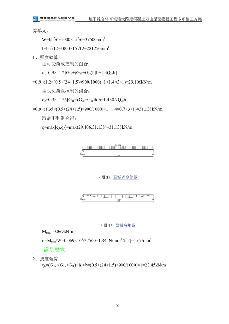 三等奖-地下综合体育场馆大跨度混凝土双曲屋面模板工程专项施工方案-西北公司_2021-2023年优秀施组方案_施工方案_地下综合体育场馆大跨度混凝土双曲屋面模板工程专项施工方案