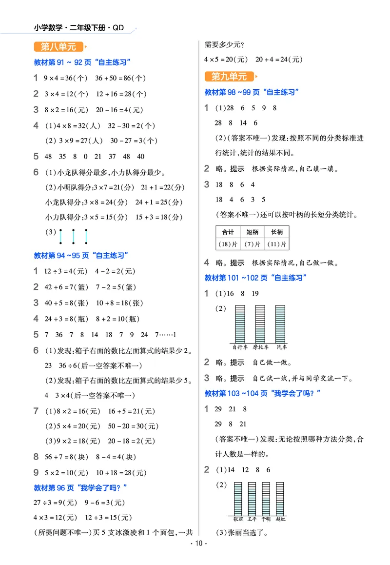 《作业帮》数学2年级下册（54QD）_二年级上下册资料_小学二年级学习资料-25年更新版_2-04、小学二年级数学下册_2-4-2、练习题、作业、试题、试卷_青岛54_电子册类