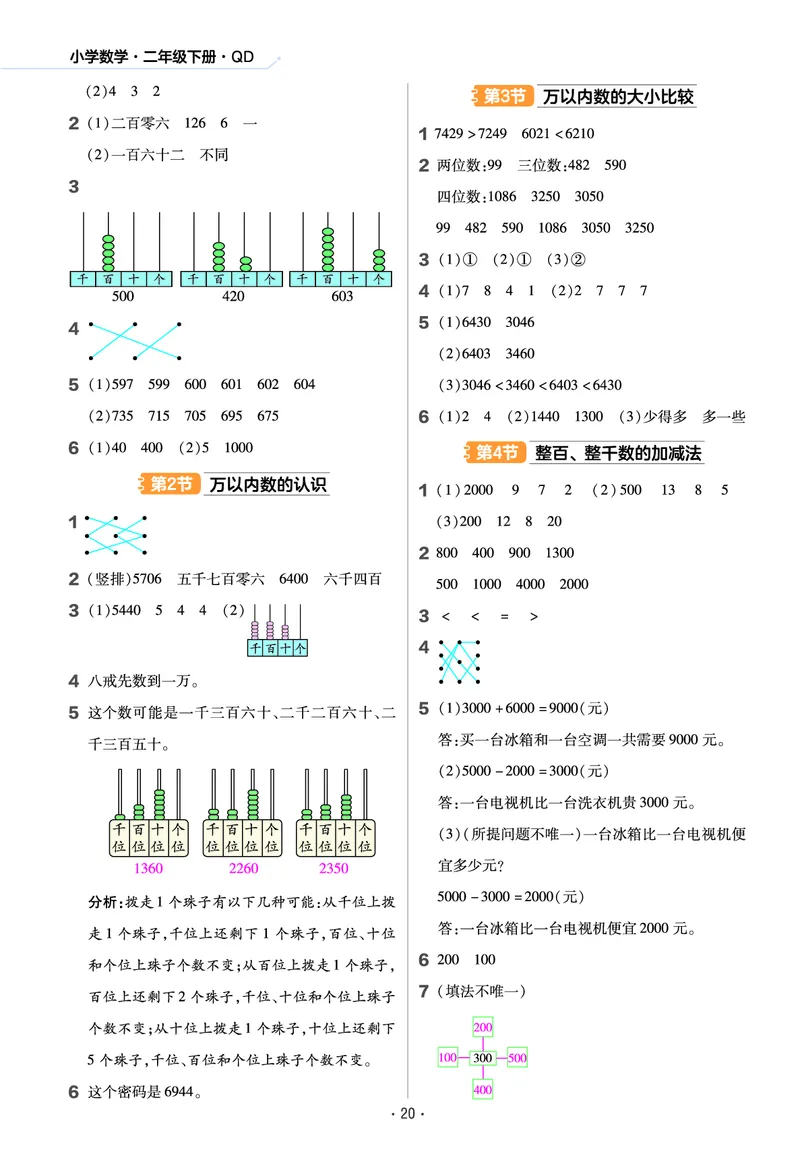 《作业帮》数学2年级下册（54QD）_二年级上下册资料_小学二年级学习资料-25年更新版_2-04、小学二年级数学下册_2-4-2、练习题、作业、试题、试卷_青岛54_电子册类