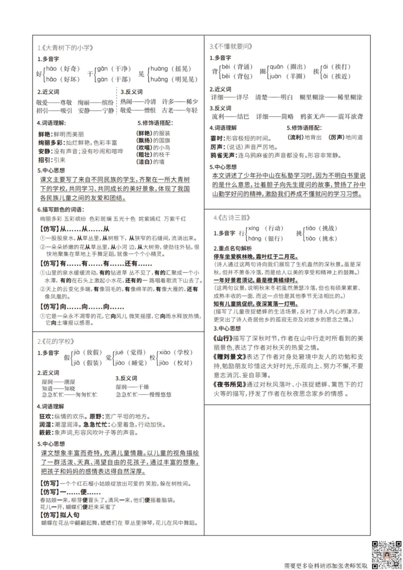 8.28课课贴-三年级上册每课重点书贴每课生字组词认读剪下贴在每课空白处(1)_三年级上下册资料_三年级上册小红书同款资料_三年级(1)