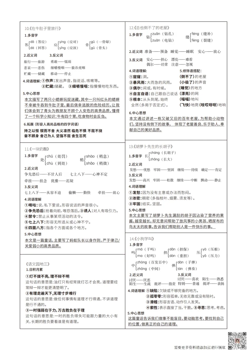 8.28课课贴-三年级上册每课重点书贴每课生字组词认读剪下贴在每课空白处(1)_三年级上下册资料_三年级上册小红书同款资料_三年级(1)