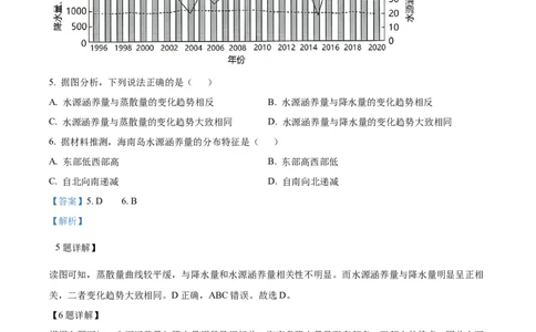 2023年高考地理试卷（海南）（解析卷）_地理历年高考真题_新&middot;Word版2008-2025&middot;高考地理真题_地理（按年份分类）2008-2025_2023&middot;地理高考真题