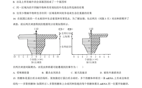 2023年高考生物试卷（浙江）（1月）（空白卷）_生物历年高考真题_新&middot;PDF版2008-2025&middot;高考生物真题_生物（按试卷类型分类）2008-2025_自主命题卷&middot;生物（2008-2025）