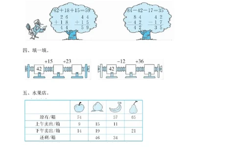 z.1加与减_二年级上下册资料_二年级语数英上下册学习资料_3-7-3、小学二年级数学上册_北师大版_2、同步练习_总复习