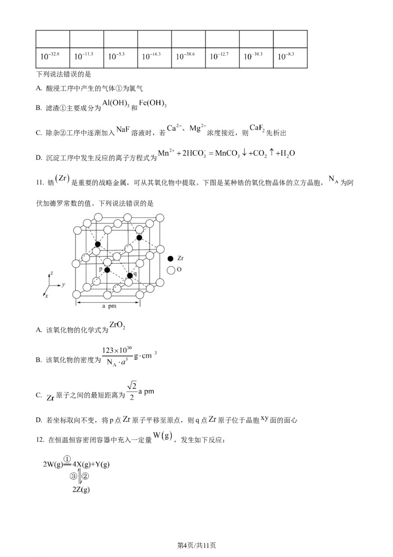 2023年高考化学试卷（河北）（空白卷）_26.河北-高考真题_2015-2025（河北）化学高考真题
