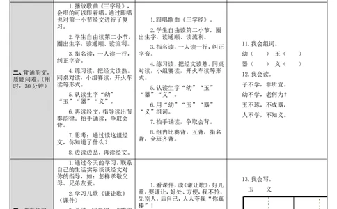 8.人之初_一年级语文下册（统编版）_老课标资料_教案反思+导学案_表格式_2版表格式导学案_第五单元
