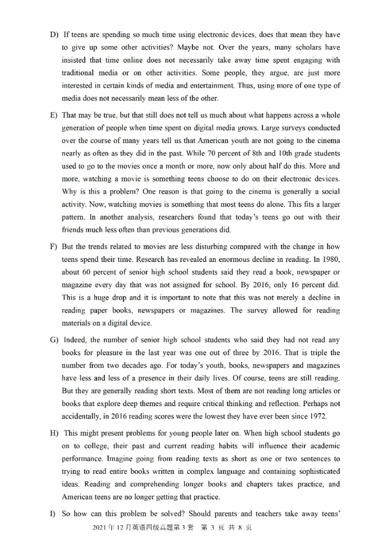 一键打印版2019-2023.12四级真题_大学英语四级+六级_四级真题_四级真题_赠：四级真题一键打印版