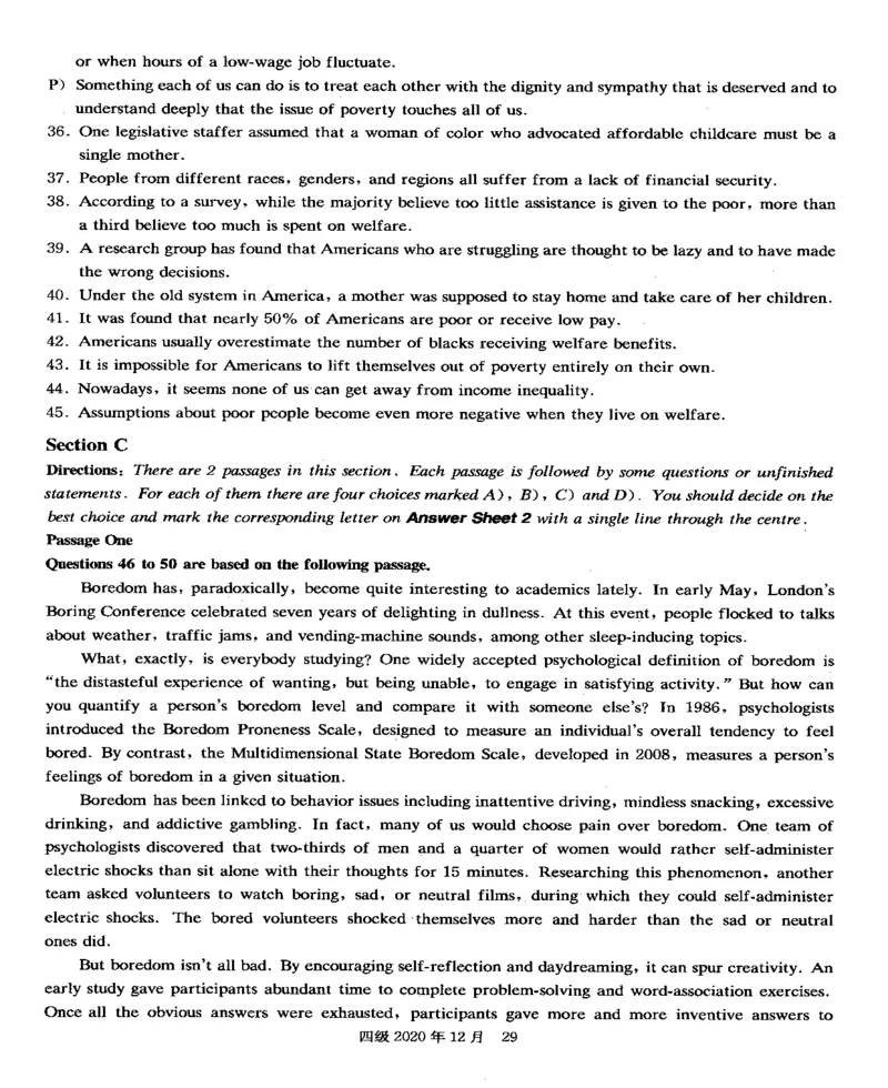 一键打印版2019-2023.12四级真题_大学英语四级+六级_四级真题_四级真题_赠：四级真题一键打印版