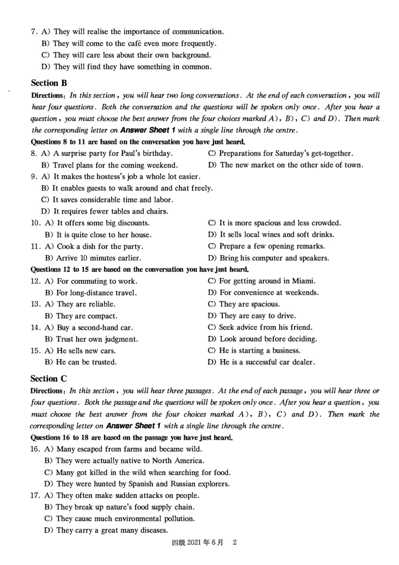 一键打印版2019-2023.12四级真题_大学英语四级+六级_四级真题_四级真题_赠：四级真题一键打印版