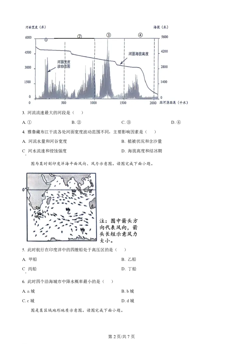 2023年高考地理试卷（天津）（空白卷）_地理历年高考真题_新&middot;PDF版2008-2025&middot;高考地理真题_地理（按年份分类）2008-2025_2023&middot;地理高考真题