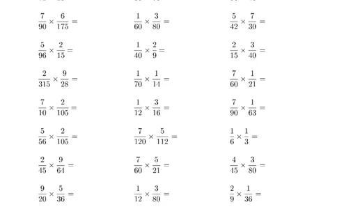 ▲口算题（简单约分的分数乘法）连打版_小学数学口算竖式脱式计算应用题一二三四五六年级上下册电_小学数学口算题库电子版（1-6）_小学数学口算六年级_口算6年级16500题