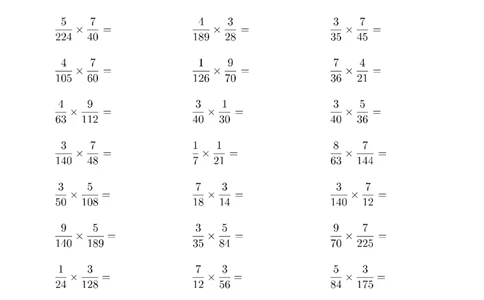 ▲口算题（简单约分的分数乘法）连打版_小学数学口算竖式脱式计算应用题一二三四五六年级上下册电_小学数学口算题库电子版（1-6）_小学数学口算六年级_口算6年级16500题
