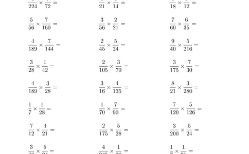 ▲口算题（简单约分的分数乘法）连打版_小学数学口算竖式脱式计算应用题一二三四五六年级上下册电_小学数学口算题库电子版（1-6）_小学数学口算六年级_口算6年级16500题