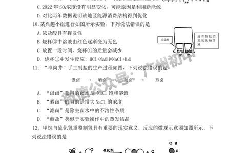 2025增城区中考二模化学试题_广州九上月考+期中+期末+一模二模+中考真题_2025中考二模