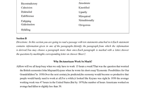 大学英语四级考试2024年6月真题第一套_大学英语四级+六级_四级真题_四级真题_2024年06月CET4题+解+音频_2024年06月CET4_2024年6月四级真题-原题