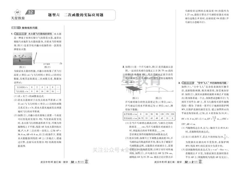 2025《中考数学45套》武汉题型专练_2026《中考》数学、英语、物理+化学安徽、河北、河南、山西、辽宁、湖北_2026《中考数学45套》全国地方版