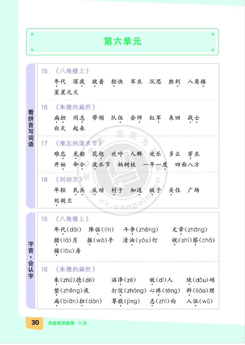《全品知识梳理》语文2年级上册（RJ）B版_二年级上下册资料_小学二年级学习资料-25年更新版_2-01、小学二年级语文上册_2-1-2、练习题、作业、试题、试卷_电子册类