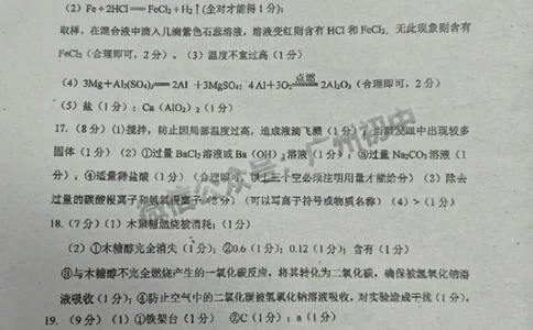 2025白云区中考二模化学试题（参考答案）_广州九上月考+期中+期末+一模二模+中考真题_2025中考二模