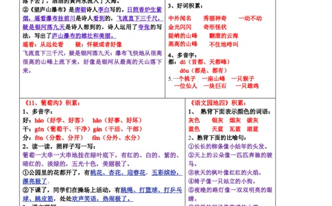 8.28二上语文课课贴知识点-书贴（彩色）(4)_二年级上下册资料_二年级上册小红书同款资料_二年级