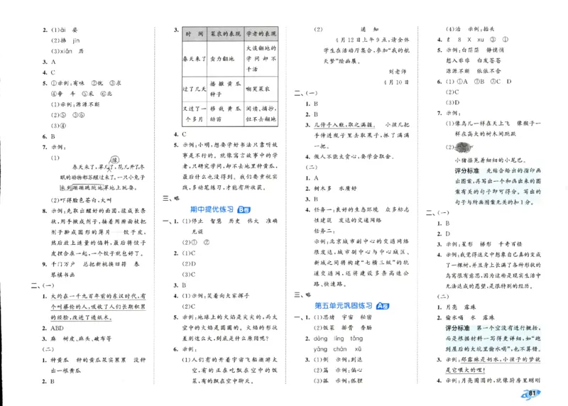 《53全优卷》人教语文3下_三年级上下册资料_53黄冈多个品牌系列资料_语文