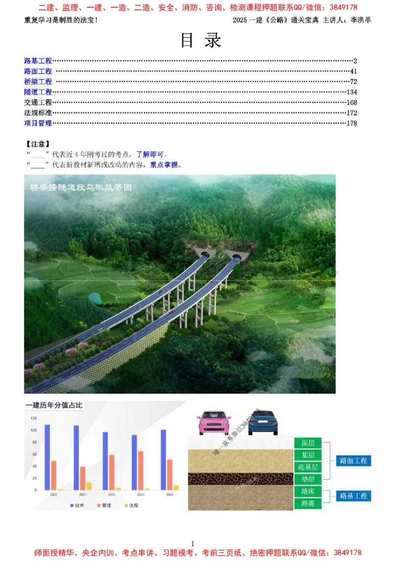 最新版：2025一建《公路》通关宝典（李洪革）_1_2026年一级建造师_2026年一建公路_2025年一建公路SVIP_01-精华文档✿电子教材✿历年真题_37-公路《新版通关宝典》李洪革推荐