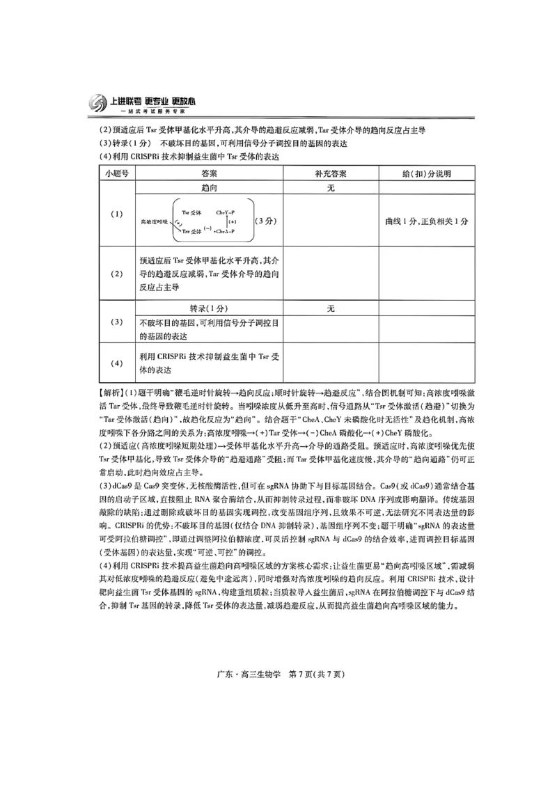 2025年10月广东省高三上进联考生物试卷答案_@高三模考真题_2025年10月广东省高三上进联考试卷及答案