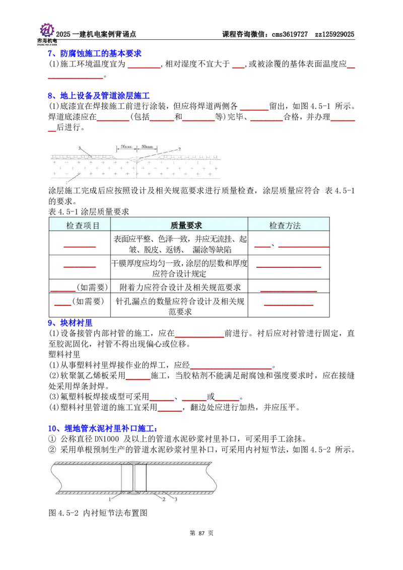 技术部分背诵点（默写本）第1至4章_2026年一级建造师_2026年一建机电_2025年一建机电SVIP_04-冲刺串讲✿考点强化✿小灶集训_32-机电《冲刺串讲班》刘忠海SMR