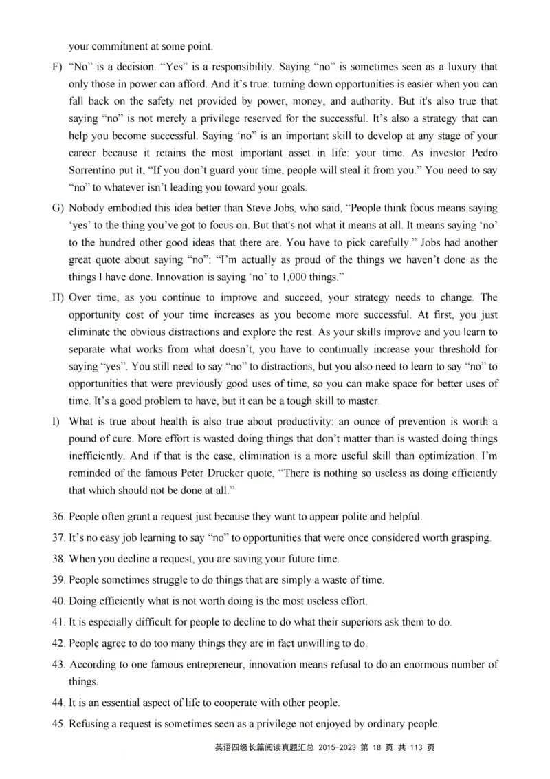 四级长篇阅读真题2015-2023.12_大学英语四级+六级_四级真题_专项_四级长篇阅读