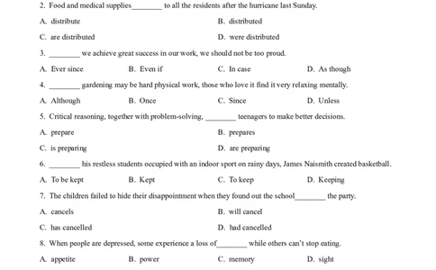 2022年高考英语试卷（天津）（第二次）（空白卷）_英语历年高考真题_新&middot;Word版2008-2025&middot;高考英语真题_英语（按年份分类）2008-2025_2022&middot;高考英语真题