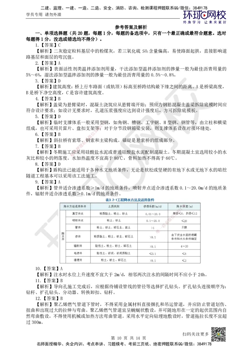 2024环球网校一级建造师《市政公用工程管理与实务》真题答案及解析_2026年一级建造师_2026年一建市政_2025年一建市政SVIP_01-精华文档✿电子教材✿历年真题_02-历年真题PDF