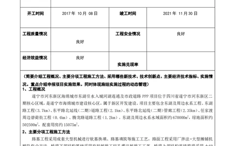 2、遂宁海绵城市施工组织总设计申报表_2021-2023年优秀施组方案_施工组织设计_施组23-遂宁海绵城市施工组织总设计