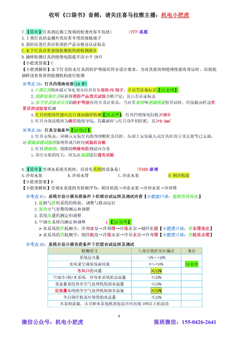 小肥虎-2024一建机电《真题解析》估分版_2026年一级建造师_2026年一建机电_2025年一建机电SVIP_03-习题精析✿实战特训✿模考通关_02-机电《真题解析班》小肥虎SMR