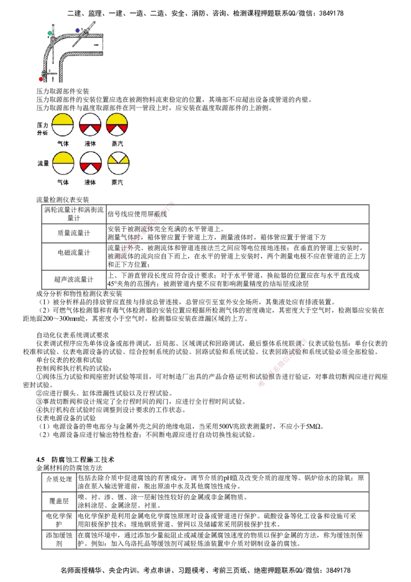第02讲　电气装置、自动化仪表、防腐蚀、绝热工程施工技术_2026年一级建造师_2026年一建机电_2025年一建机电SVIP_04-冲刺串讲✿考点强化✿小灶集训_第四章　工业机电工程安装技术