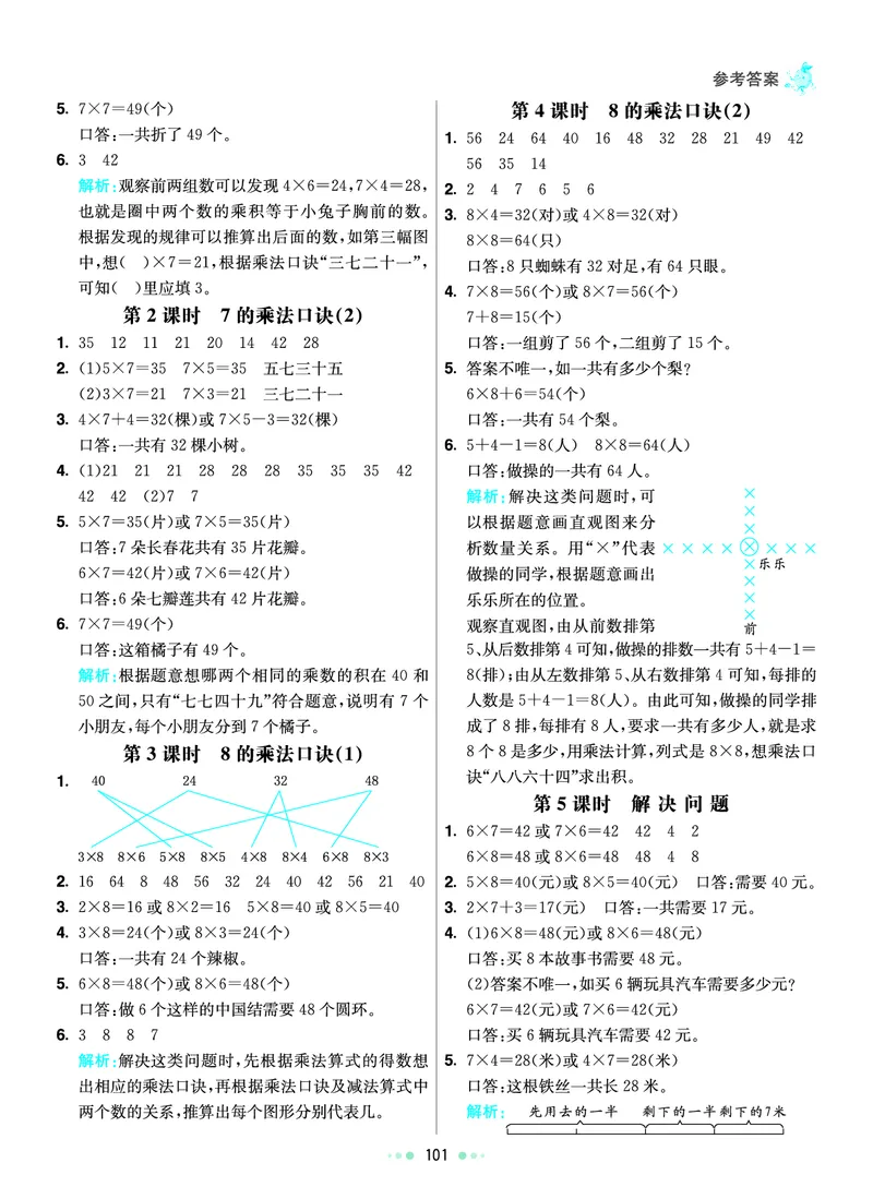《七彩练霸》数学2年级上册（RJ）答案_二年级上下册资料_小学二年级学习资料-25年更新版_2-03、小学二年级数学上册_2-3-2、练习题、作业、试题、试卷_人教版_电子册类