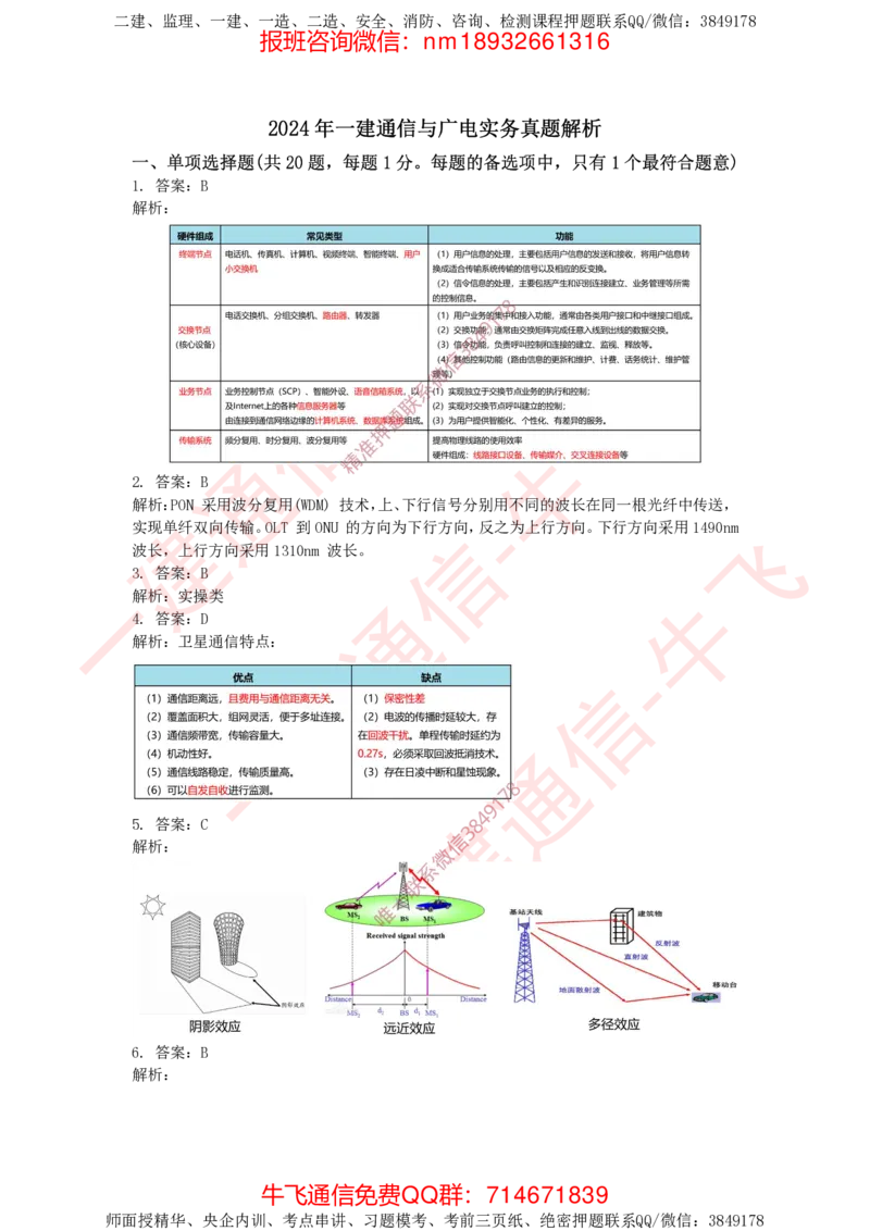 2024年一建通信真题答案解析_2026年一级建造师_2026年一建通信_2025年一建通信SVIP_02-基础精讲✿高端面授✿深度强化_11-通信《直播精讲班》牛飞SMR推荐